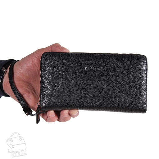 Клатч мужской кожаный 5513H black Heanbag  в Новосибирске