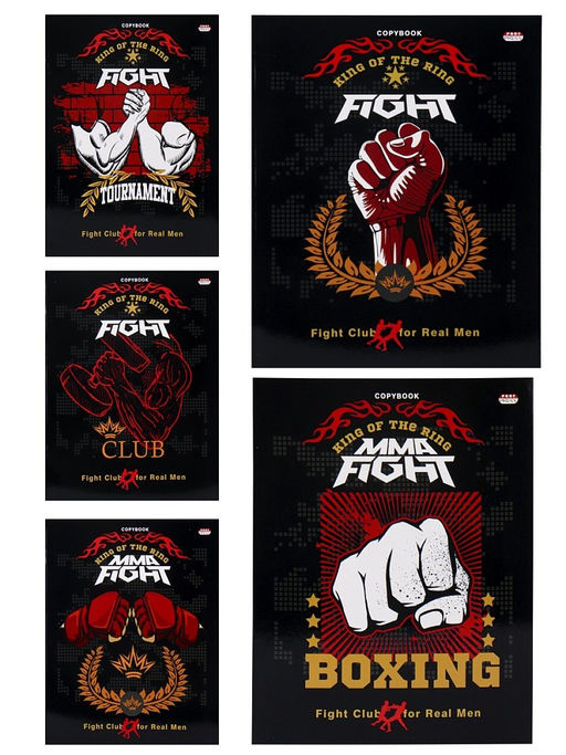 Цена за 3 шт. Тетрадь 48л. Prof-Press "Мужской спорт" клетка (48-1203) ТВИН-лак