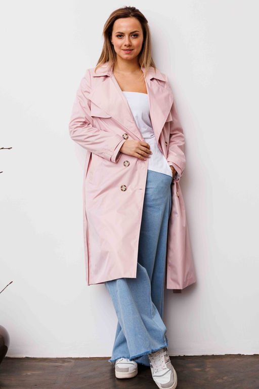 Плащ AURA 7034-164-Р светло-розовый