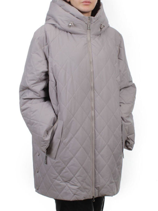 F-806 GRAY BEIGE Куртка демисезонная женская (100 гр. холлофайбер)