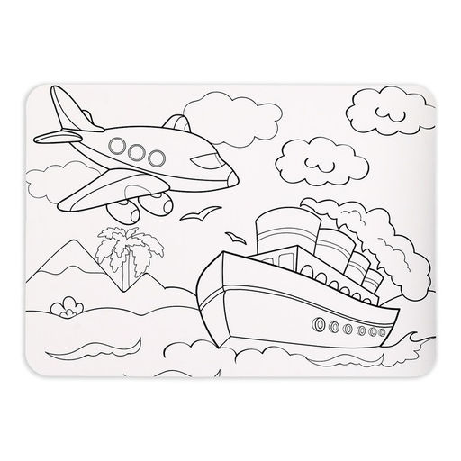 Пазл в рамке Транспорт, 34 детали + раскраска - Puzzle time фото 3