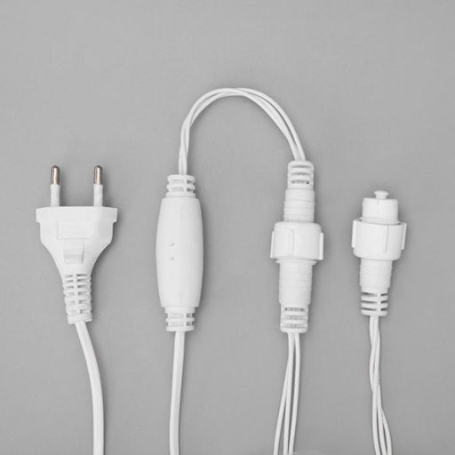 Гирлянда «Бахрома» 3×0.9 м, IP44, УМС, белая нить, 232 LED, свечение белое, 220 В