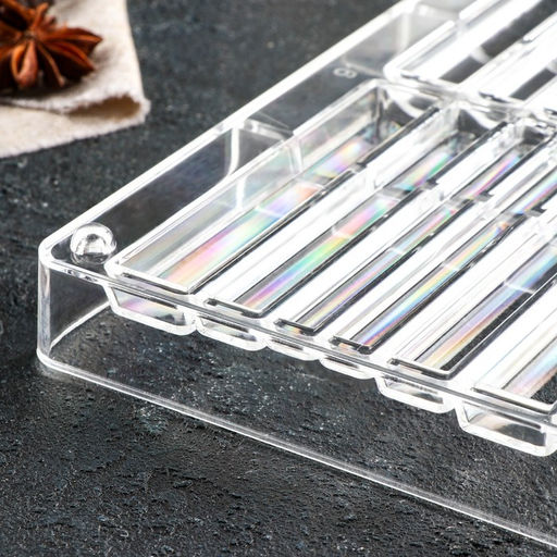 Цена за 2 шт. Форма для шоколада Стикс, 20?12?2.5 см, 12 ячеек 9?1.5/1/0.8 см, прозрачная - Simaland фото 3