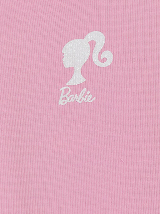 Bisiklet Yaka Barbie Bask?l? K?z ?ocuk Atlet