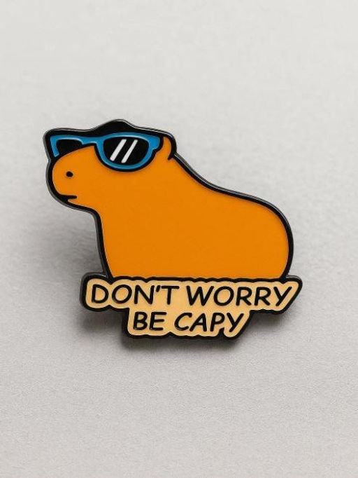 Значок металлический iLikeGift "Dont worry be capy"