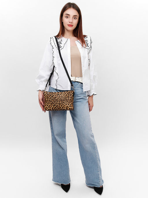 LACCOMA сумка Луиза-леопард рыжий эко кожа хлопок  фото 2