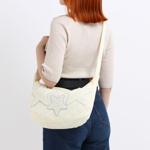 Сумка молодёжная на молнии, 36?8?23 см, голубая