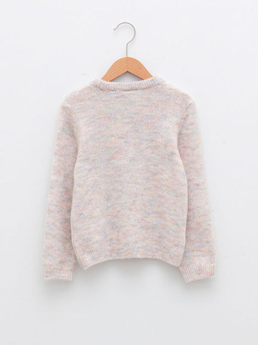 Bisiklet Yaka Nak?? Detayl? Uzun Kollu K?z ?ocuk Triko Kazak - Waikiki фото 2