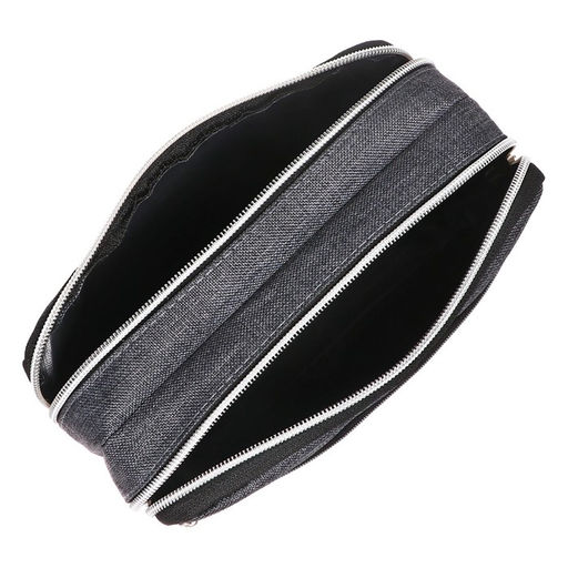 Пенал школьный Calligrata, мягкий, 3 отделения, 130×210×100 мм, объёмный, серый