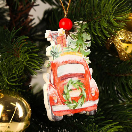 Елочная игрушка Машина с подарками