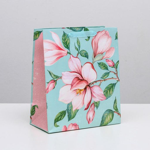 Цена за 2 шт. Пакет подарочный ламинированный, упаковка, «Магнолия», ML 23 х 27 х 11.5 см