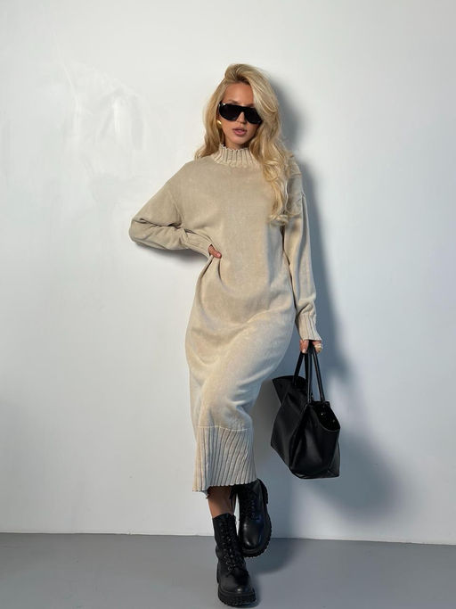 Платье #КТ243, бежевый