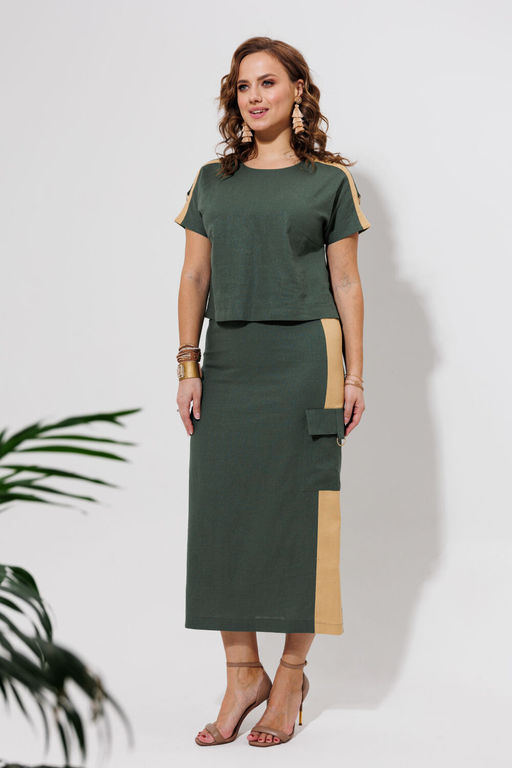 Костюм Galean Style 964 хаки с песочным