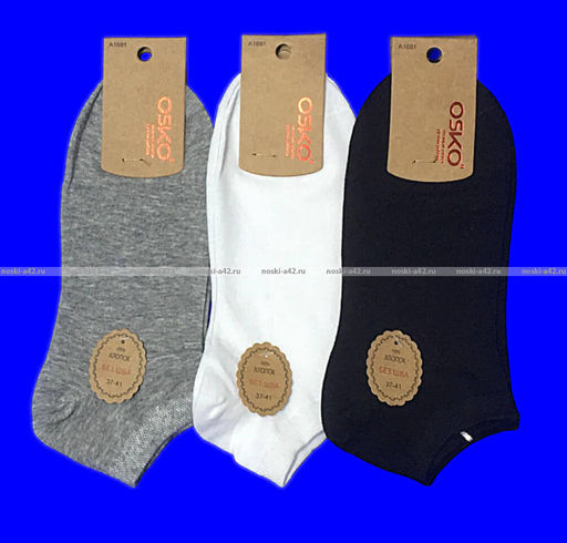 Цена за 12 пар. OSKO (CHMD) укороченные носки женские однотонные арт. А1681 (71117)