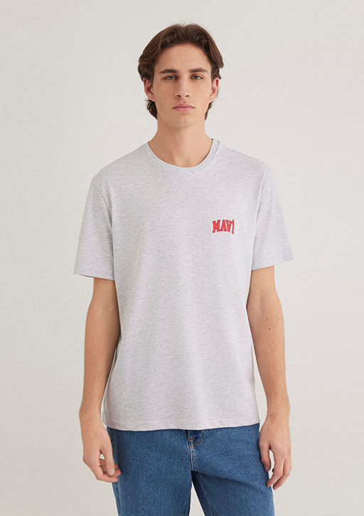 Mavi Logo Bask?l? Gri Tisort  фото 4