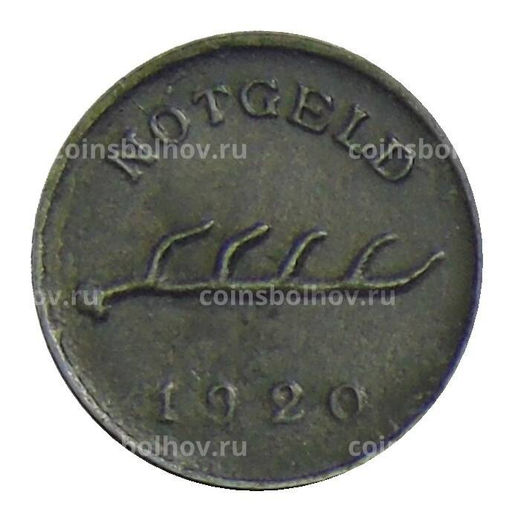 Монета 1 пфенниг 1920 года Германия Нотгельд Бад-Маргентхайм