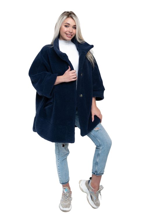 ПОНЧО WOOL цвет Индиго (р. 40-58)