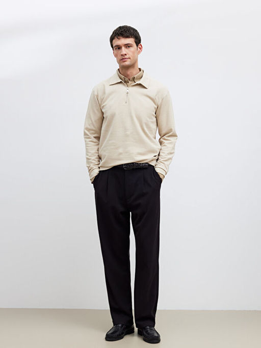 Polo Yaka Erkek Sweatshirt