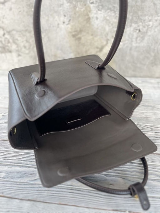 Женская кожаная сумка с клатчем 509286 Кофе