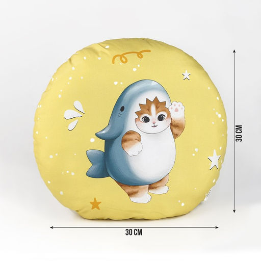 Подушка декоративная «Котик в костюме акулы»