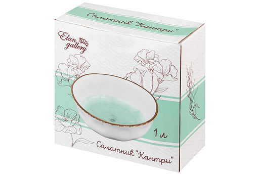 Салатник 18*18*7 см 1 л Кантри бирюзовый - Elan gallery фото 11