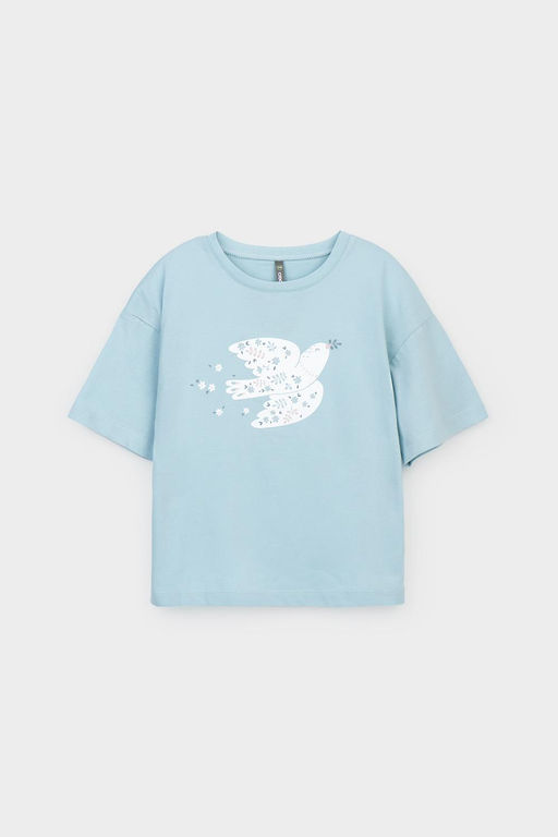 КР 301987-1/голубой фуфайка (футболка) для дев