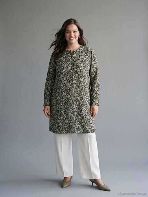 Hakim Yaka Desenli Kad?n Tunik