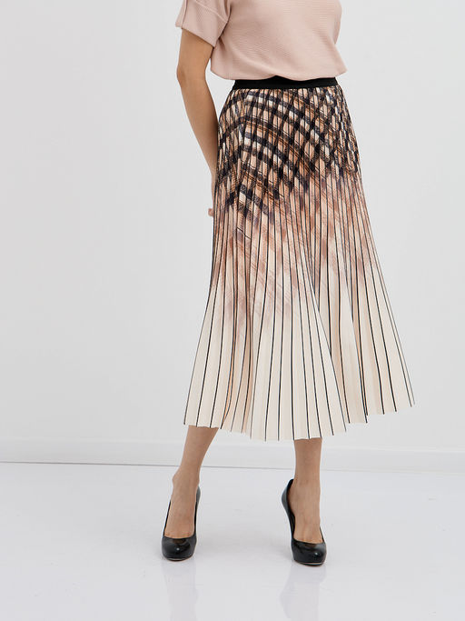 юбка плиссе с принтом в косую клетку - Glenfield фото 7