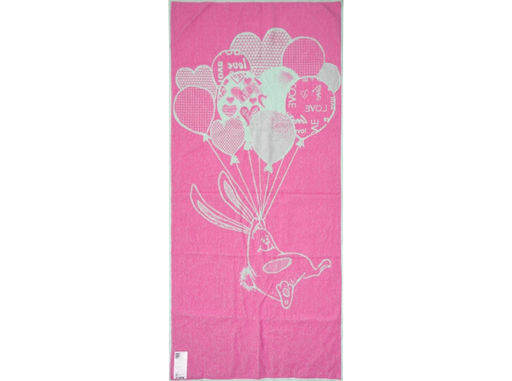 6с102.411ж1 На воздушном шаре (розовый10) Полотенце махровое 67х150см