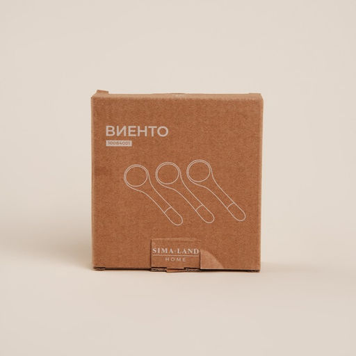 Набор чайных ложек SL Home «Виенто», 10.5×2.8 см, 3 шт., керамика, бежевый