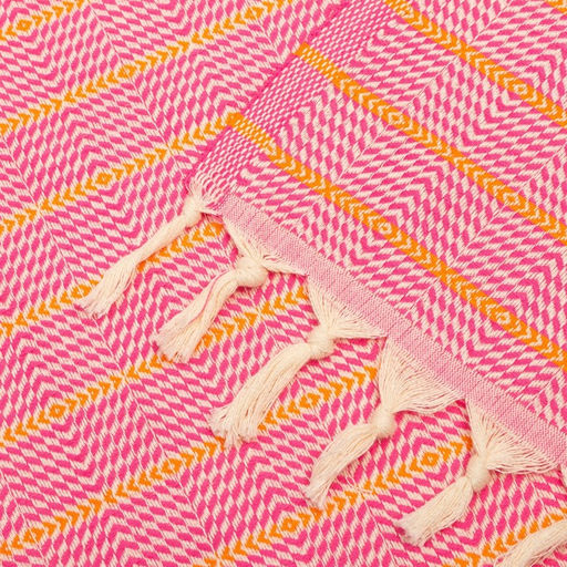 Пештемаль Полосы 100х180 см, розовый - Lovelife фото 4