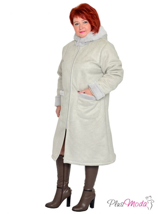 Жакет-дубленка Модель №1424 размеры 44-84 - Plusmoda фото 10