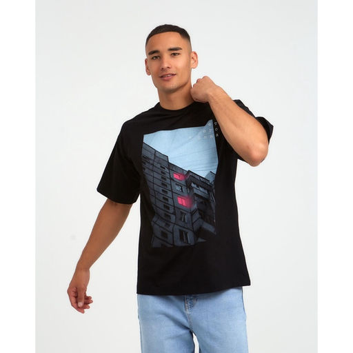 Футболка «Окна», черный, р. 46, KAFTAN