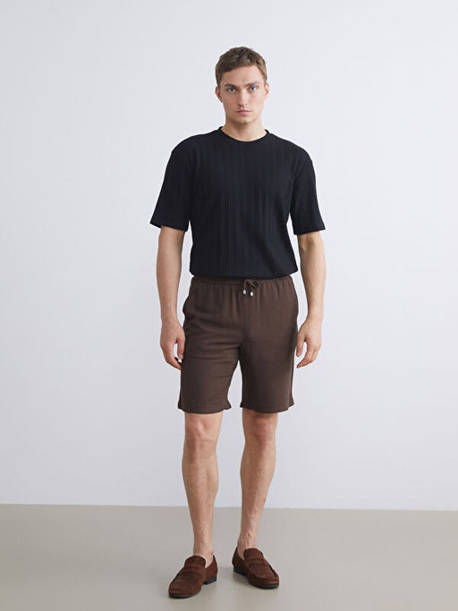 Bisiklet Yaka Erkek Dokulu Ti??rt