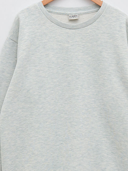 Bisiklet Yaka Basic Uzun Kollu Erkek ?ocuk Sweatshirt - Waikiki фото 3