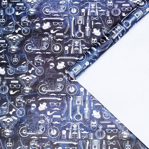 Цена за 10 шт. Бумага упаковочная глянцевая Мужской стиль, 70 х 100 см - UPAK LAND фото 2