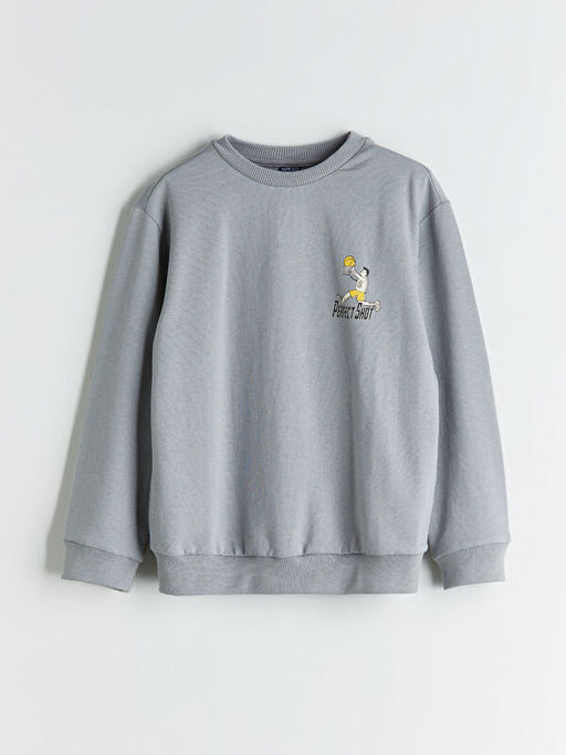 Bisiklet Yaka Erkek ?ocuk Sweatshirt