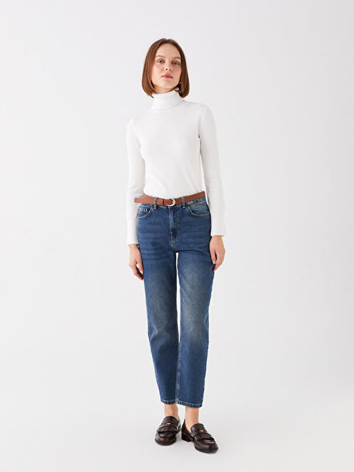 Bal?k?? Yaka D?z Uzun Kollu Kad?n Triko Kazak - Waikiki фото 3