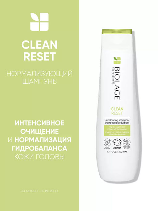 Шампунь нормализирующий для жирных волос Сleanreset Scalpsync, 250 мл Biolage