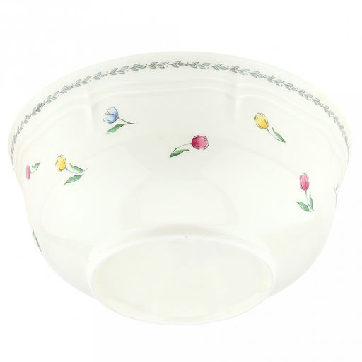 Ласковый май Салатник фарфоровый 1,67л, д20,4см, h9,2см, с деколью, рельефный декор, кремовый (Китай) - Домашняя мода фото 3