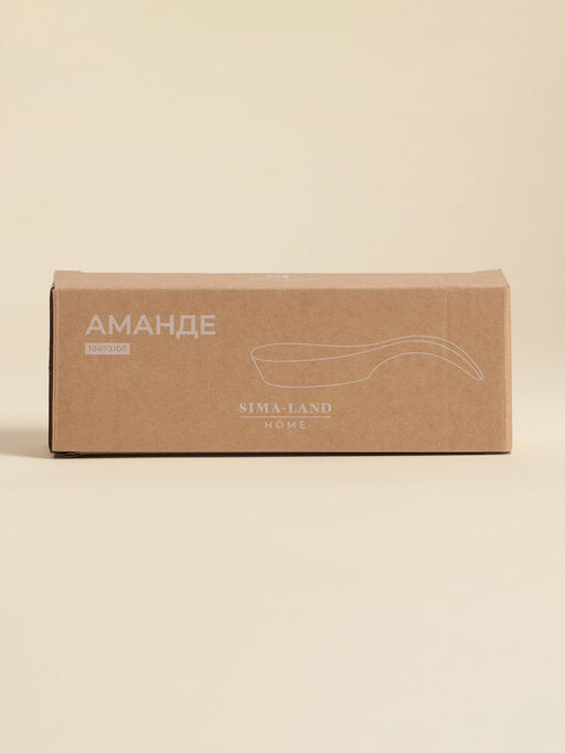 Подставка под ложку SL Home «Аманде», 20.7×7.3×4 см, фарфор, белая