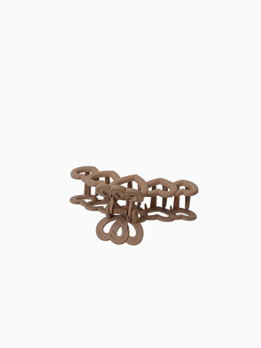 Цена за 12 шт. Крабик для волос «Леона», сердца матовый, 10 см, МИКС