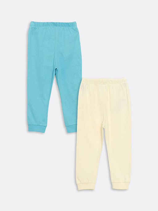 Beli Lastikli Kal?n Erkek Bebek Pijama Alt 2li