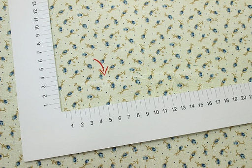 Импорт. хлопок (ситец) Маленькие бутончики цв.голубой, СОРТ2, ш.1.55м, хлопок-100%, 90гр/м.кв - Купава фото 6