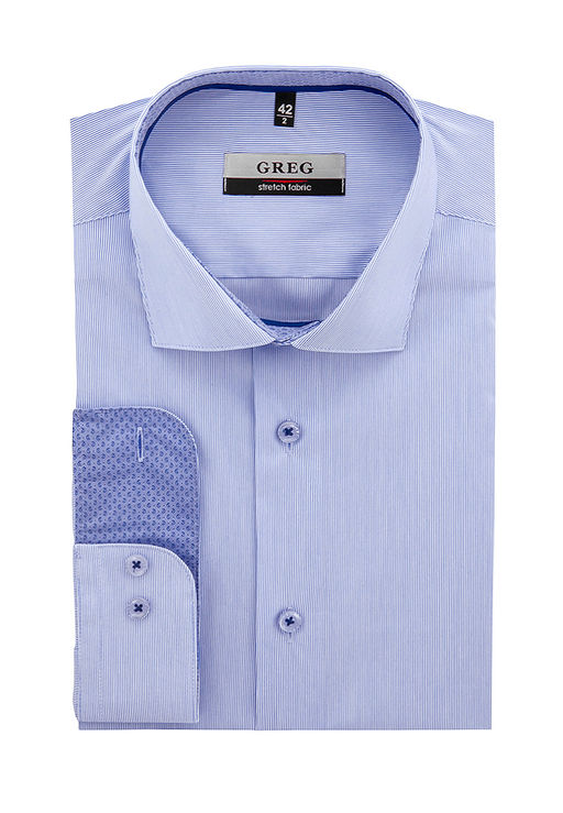 Сорочка мужская длинный рукав GREG 211/138/Z/1p STRETCH  фото 2