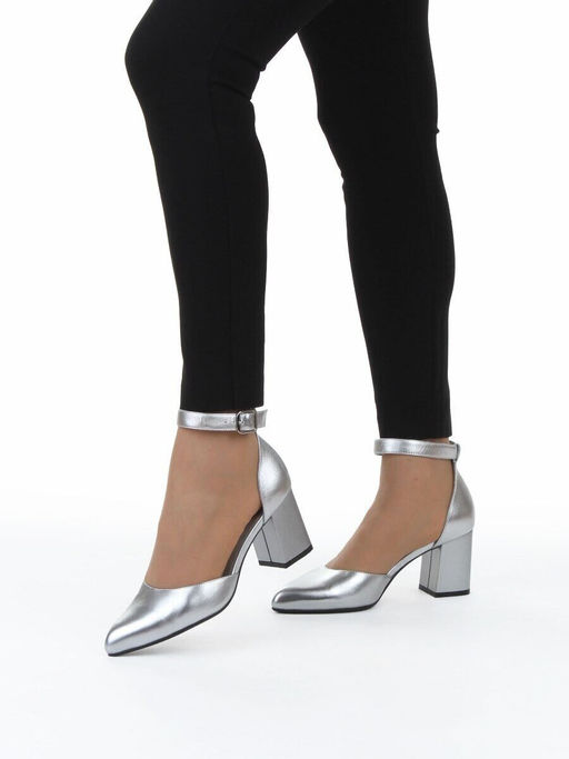 06-A71A-82MT GREY/SILVER Туфли женские (натуральная кожа)