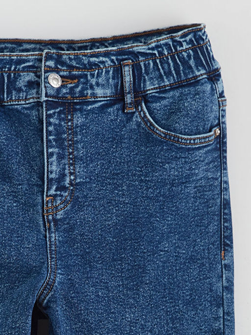 Beli Lastikli Slim Mom Kad?n Jean Pantolon