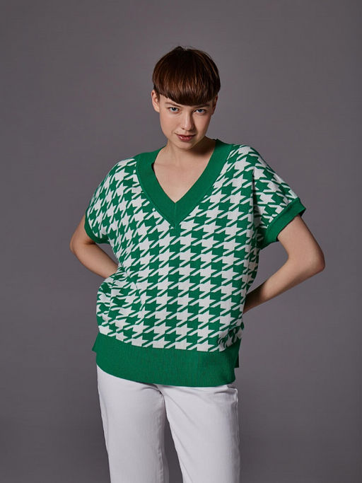 Жилет с орнаментом гусиные лапки - Incity фото 10