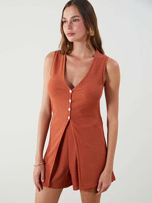 V Yaka Dokulu Kad?n Yelek