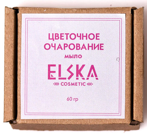 МЫЛО ЦВЕТОЧНОЕ ОЧАРОВАНИЕ: с питательным маслом миндаля, 60 гр (с коробкой) - Elska фото 2